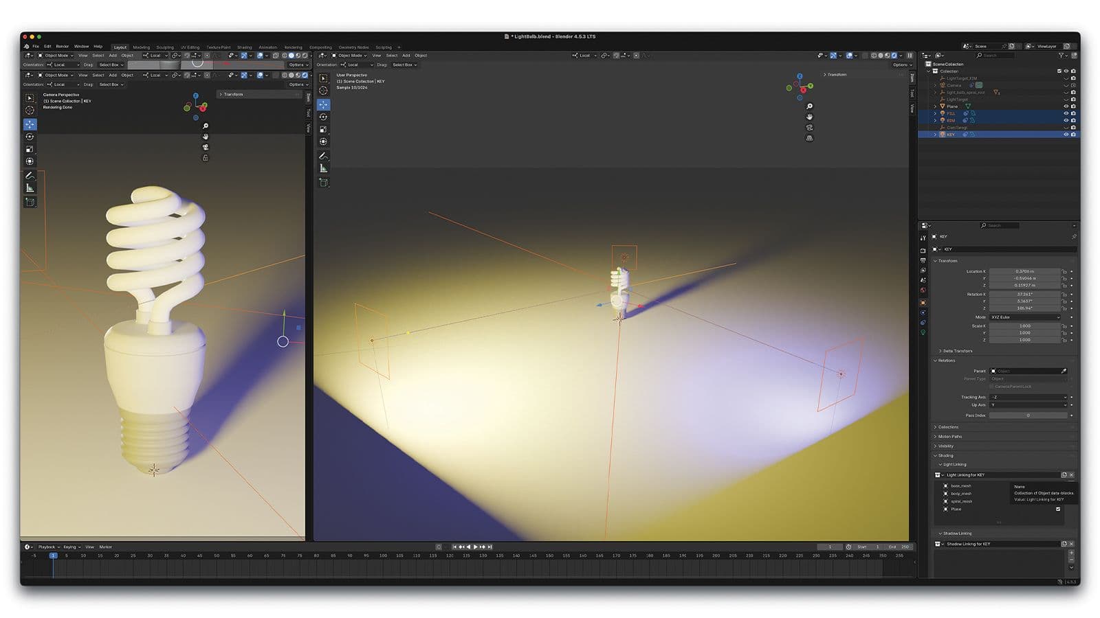 How to use key, fill and rim lighting in 3D art